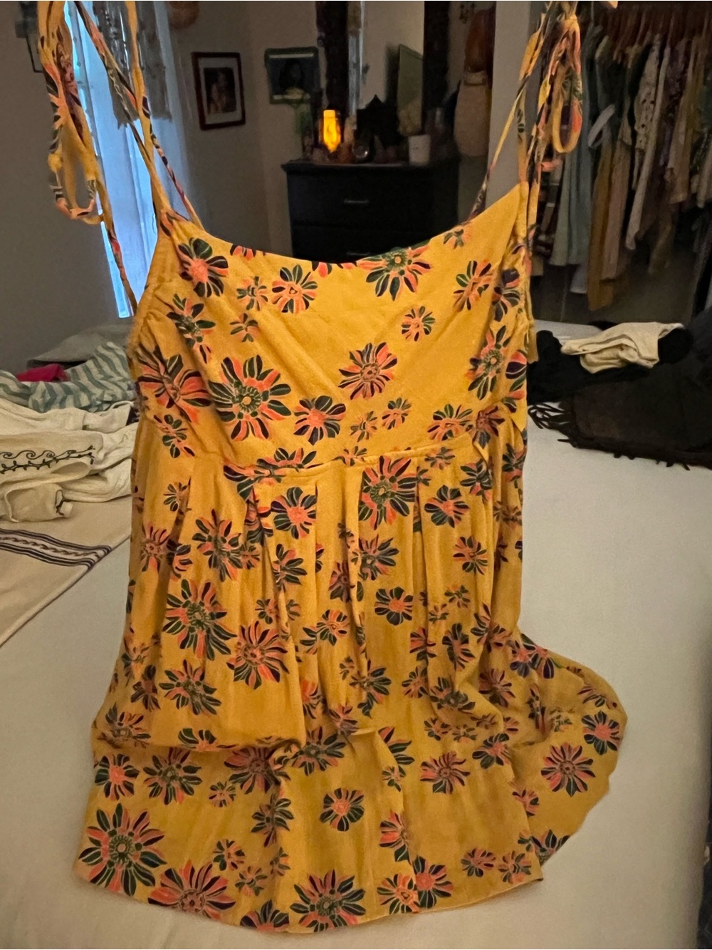 Free People floral Sun dress sz L